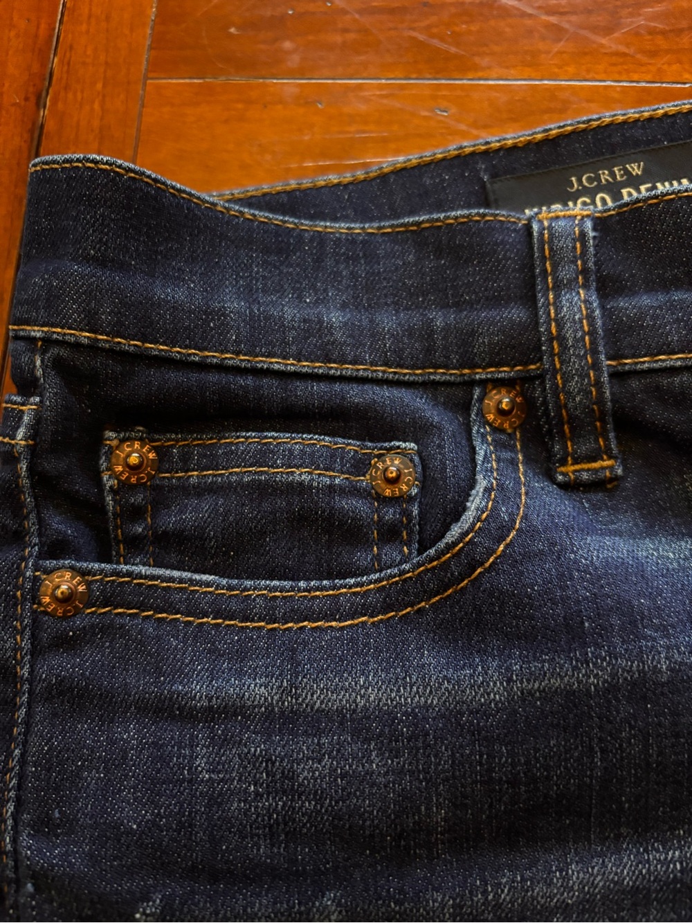 J. Crew Jean Shorts Dark Indigo Frayed Raw Hem SZ 26 Preppy Summer - Picture 4 of 9